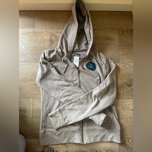 Patagonia Women's Sz Medium Full Zip Hoodie Sweater Organic Cotton Spandex Blend